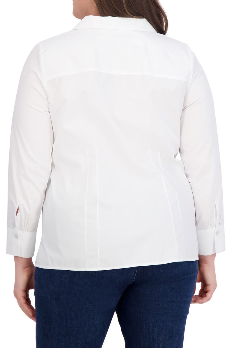 Foxcroft Katie Cotton Shirt, Alternate, color, White