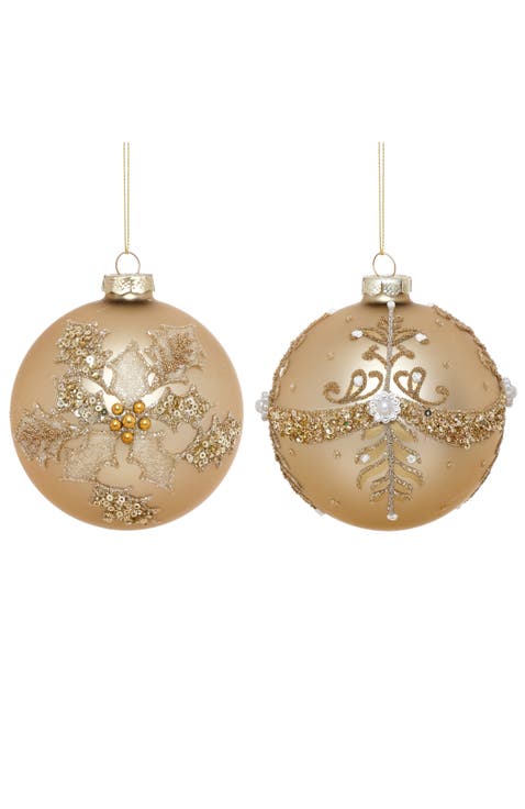Elegant Pearl Ornament, Set of 6