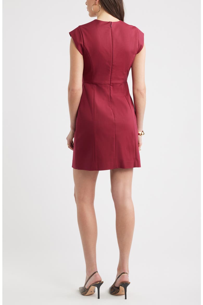 Cap Sleeve Dress, Alternate, color, BURGUNDY BEET