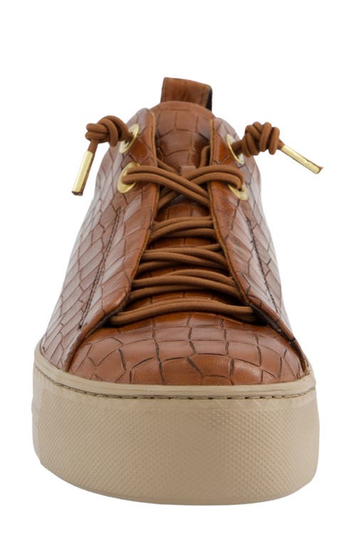 Paul Green Zena Leopard Print Platform Sneaker In Brown