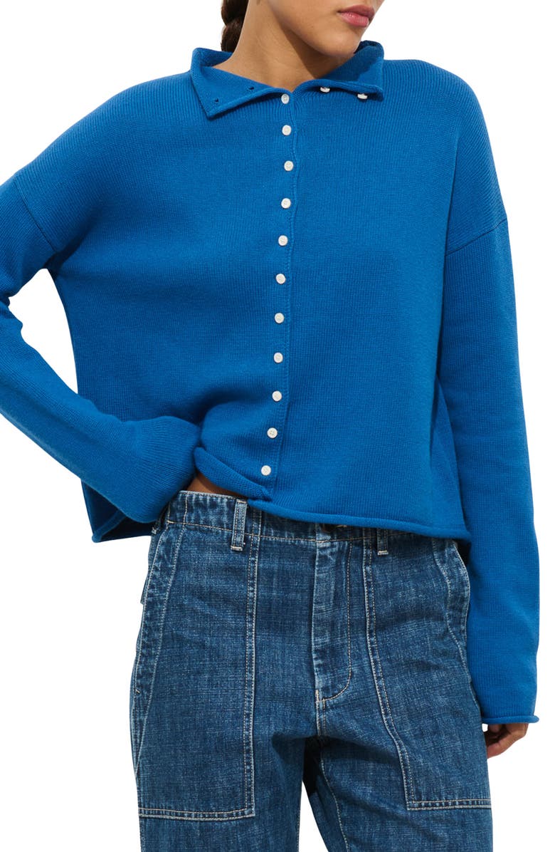 Alex Mill Taylor Cotton & Cashmere Cardigan, Main, color, Cosmic Blue