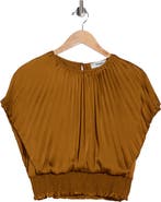 JASON WU Pleated Smocked Waist Top