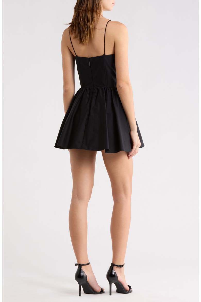 Corset Poplin Minidress, Alternate, color, BLACK001