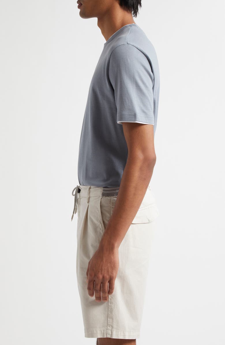 Eleventy Cotton T-Shirt, Alternate, color, 080113 Denim White Lt Grey