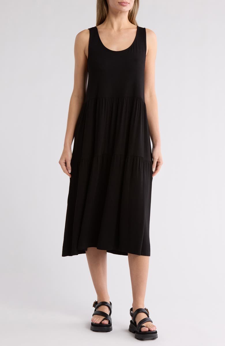 Eileen Fisher Tiered Jersey Tank Dress, Main, color, 