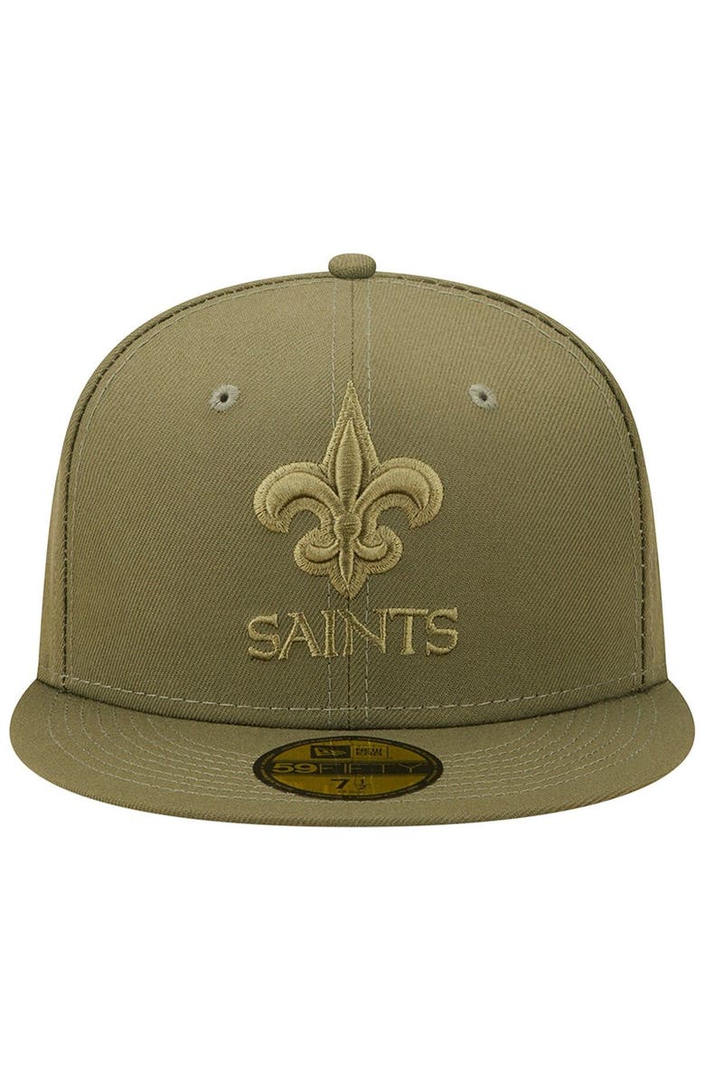 New Era Men's New Era Olive New Orleans Saints Color Pack 59FIFTY Fitted Hat, Alternate, color, 