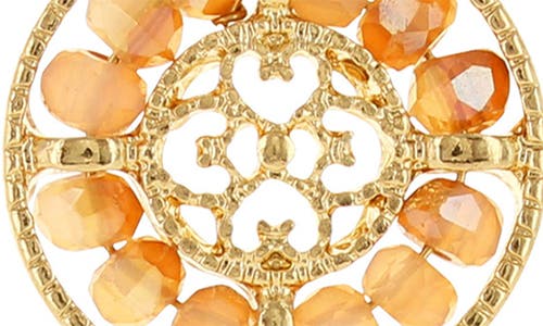 Olivia Welles Zoe Tassel Earrings In Gold/peach