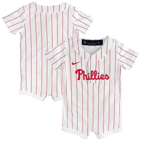 Newborn Nike White Philadelphia Phillies Home Replica Romper Jersey