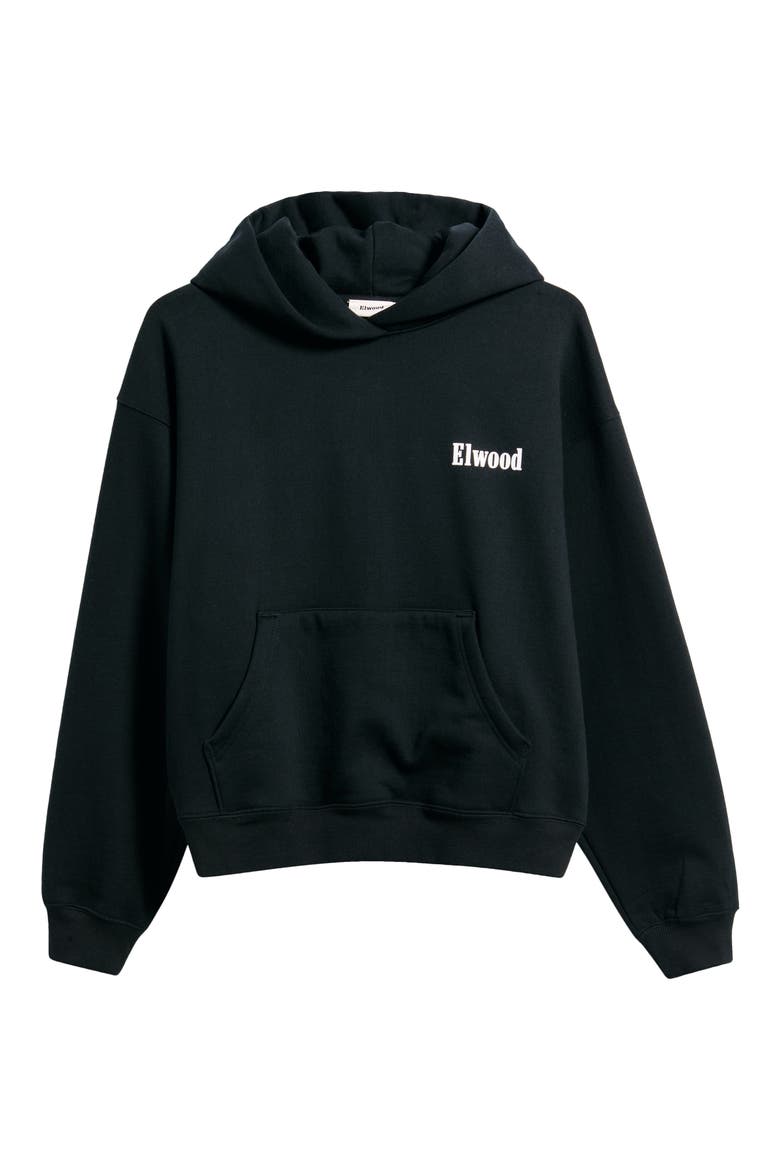 Trademark Logo Heavyweight Hoodie, Alternate, color, COAL