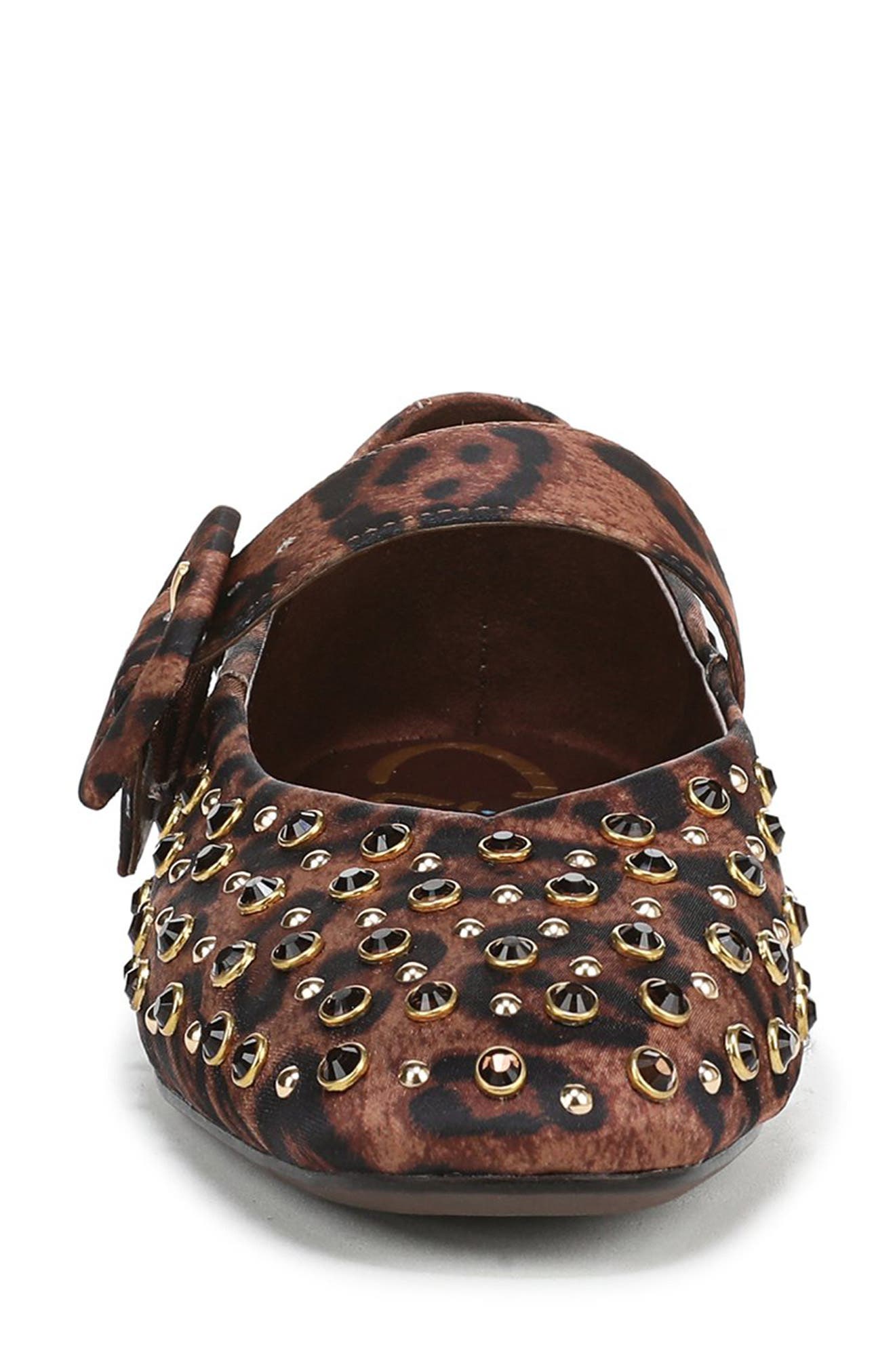 Circus NY by Sam Edelman Blaire Studded Mary Jane Flat, Alternate, color, Black/ Cognac Multi