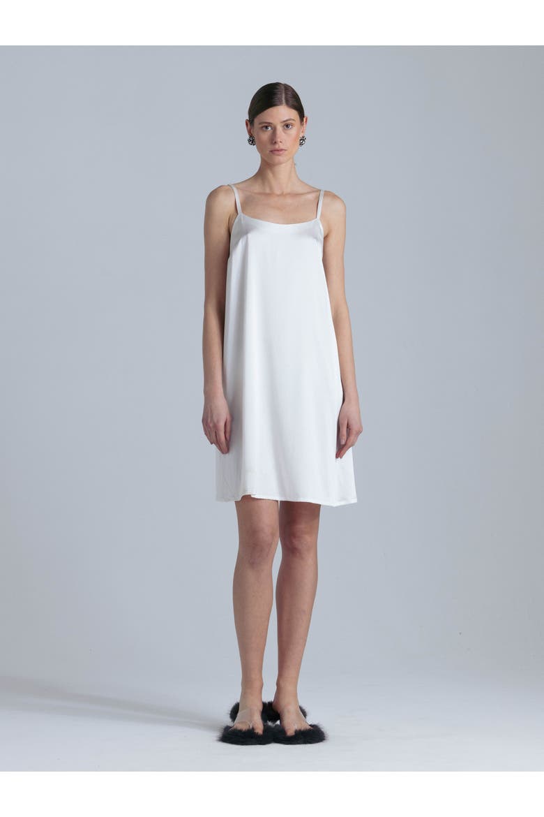 Aphrodite Silk Midi Dress, Main, color, Milk White