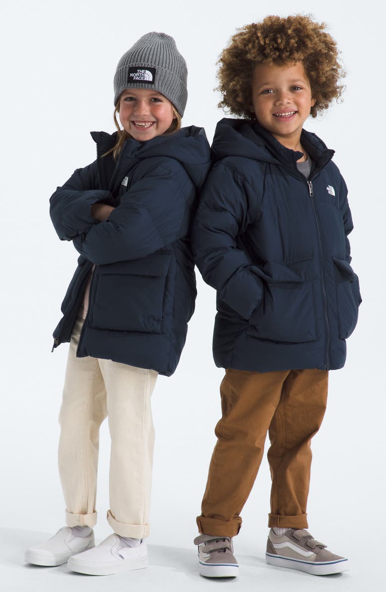 The North Face Kids' North Down Fleece Lined Short Parka, Alternate, color, Summit Navy Summit N
