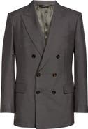 TOM FORD Dyllan Double Breasted Silk Canvas Sport Coat