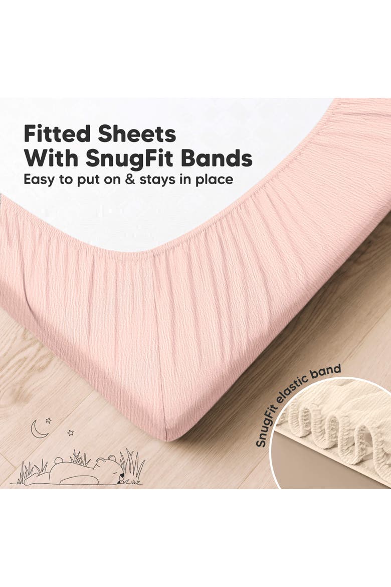 2-Pack Lyra Muslin Crib Sheets, Alternate, color, Cameo