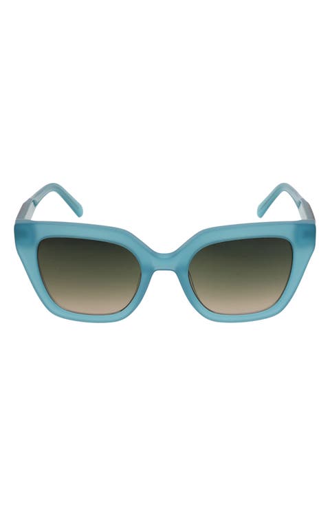 50mm Gradient Square Cat Eye Sunglasses
