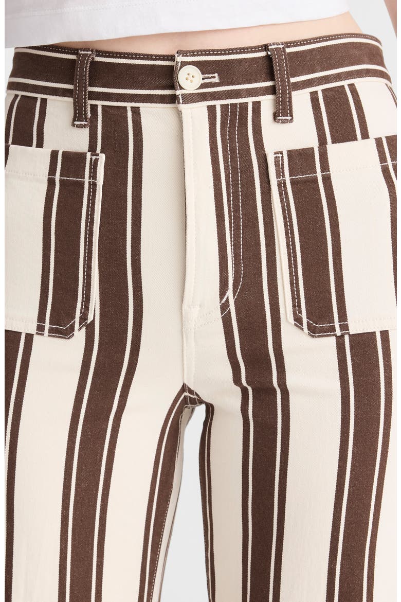 The Emmy Stripe Wide Leg Pants, Alternate, color, DARK BROWN STRIPE