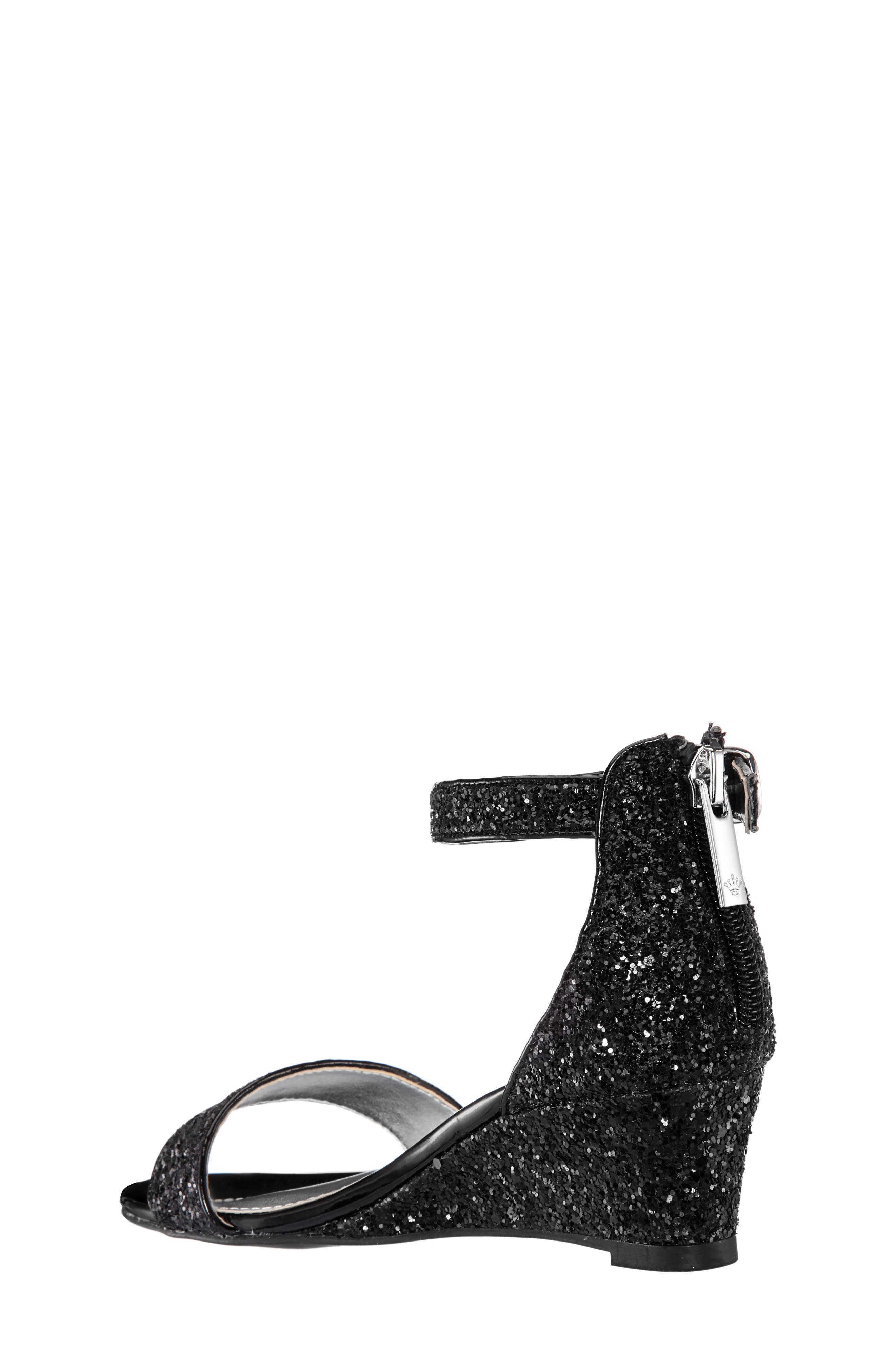 Nina Kristina Wedge Glitter Sandal, Alternate, color, 