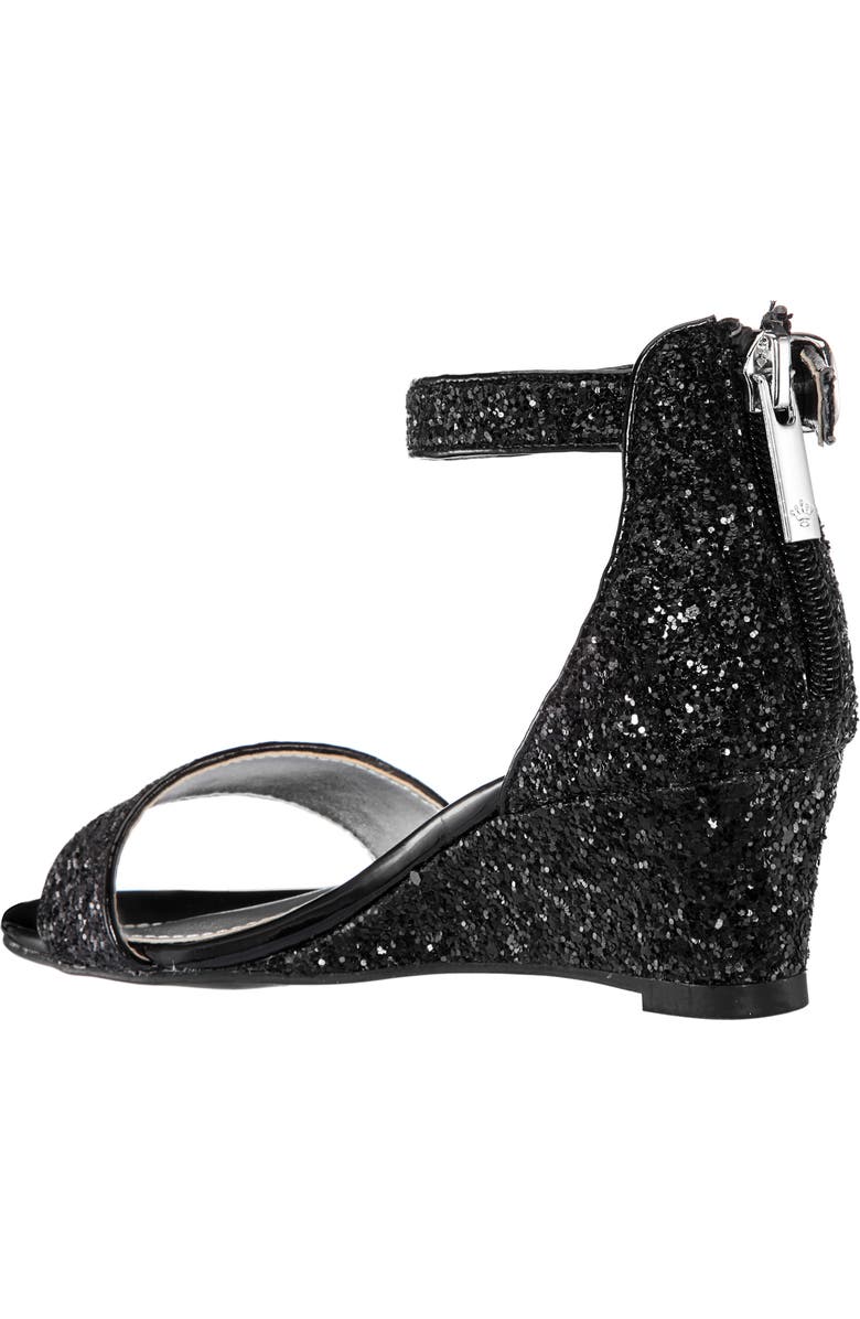 Nina Kristina Wedge Glitter Sandal, Alternate, color,