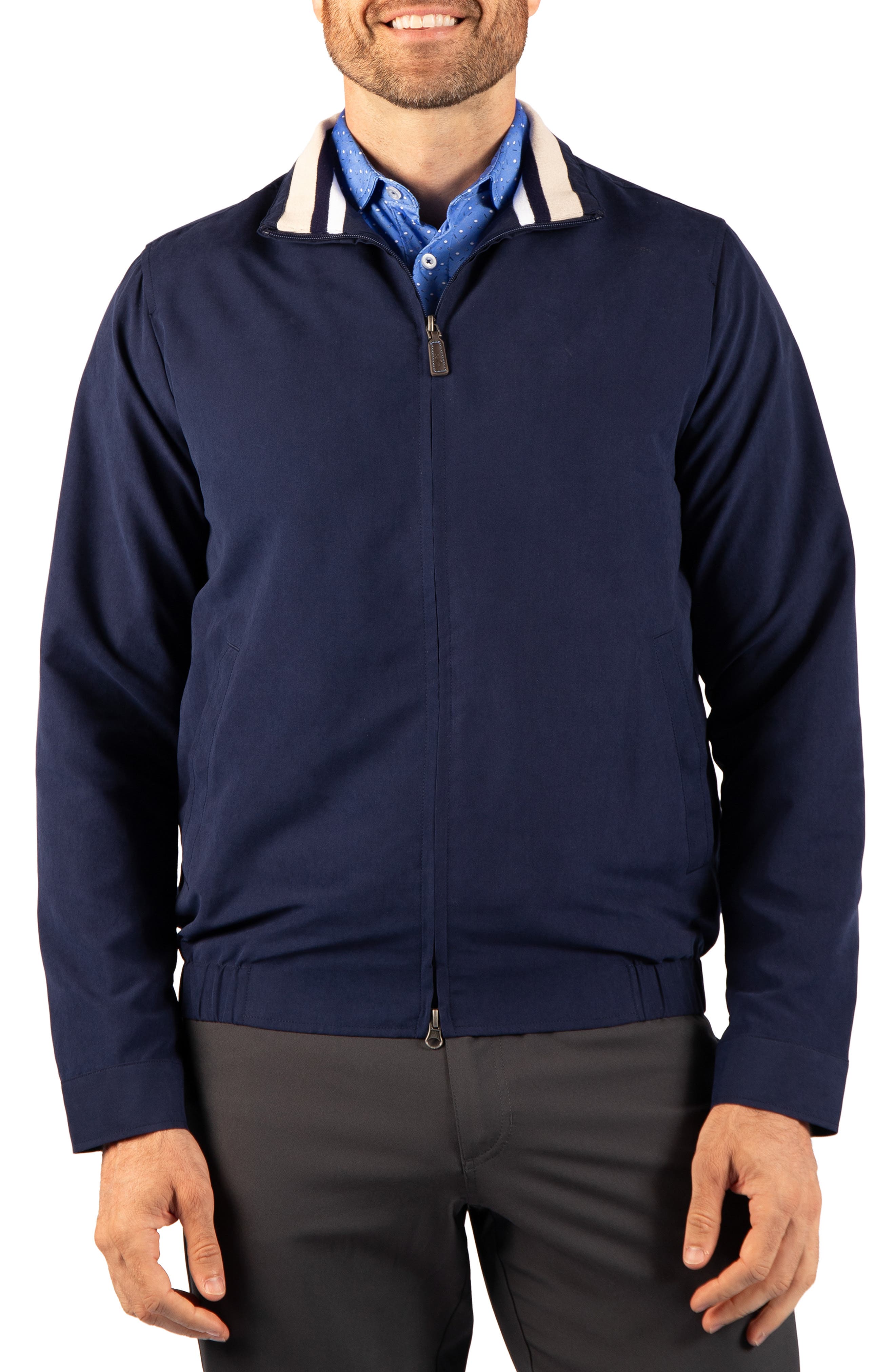 Tailorbyrd Water Resistant Golf Jacket In Navy