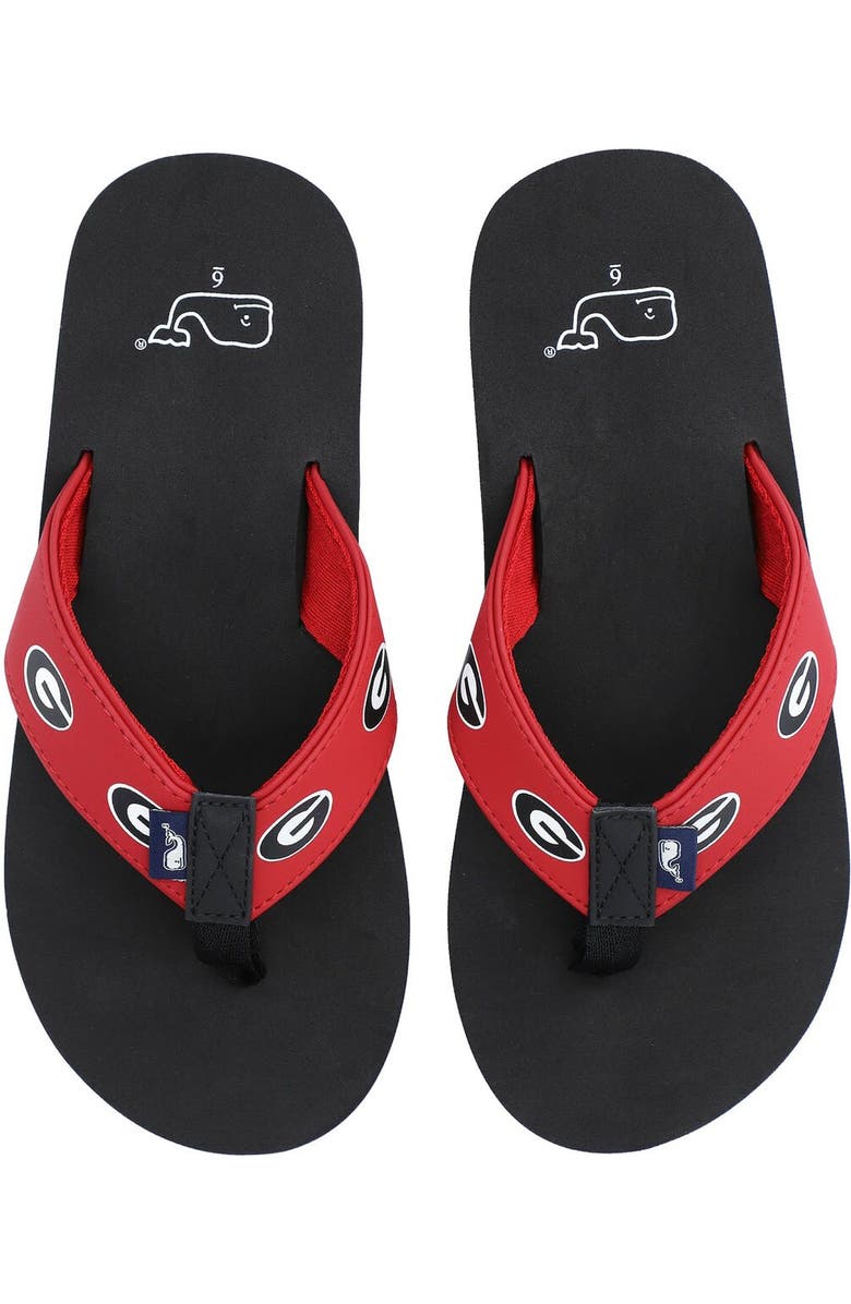 vineyard vines Red Georgia Bulldogs Flip Flops, Alternate, color,