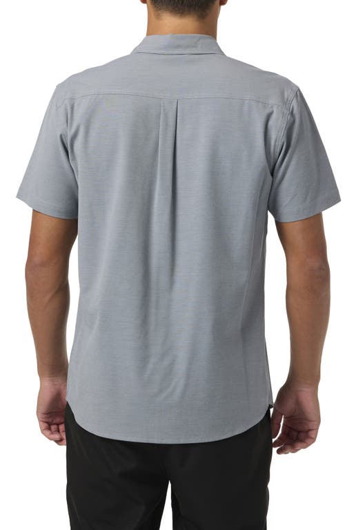 O'neill Heathered Short Sleeve Button-up Shirt In Gray