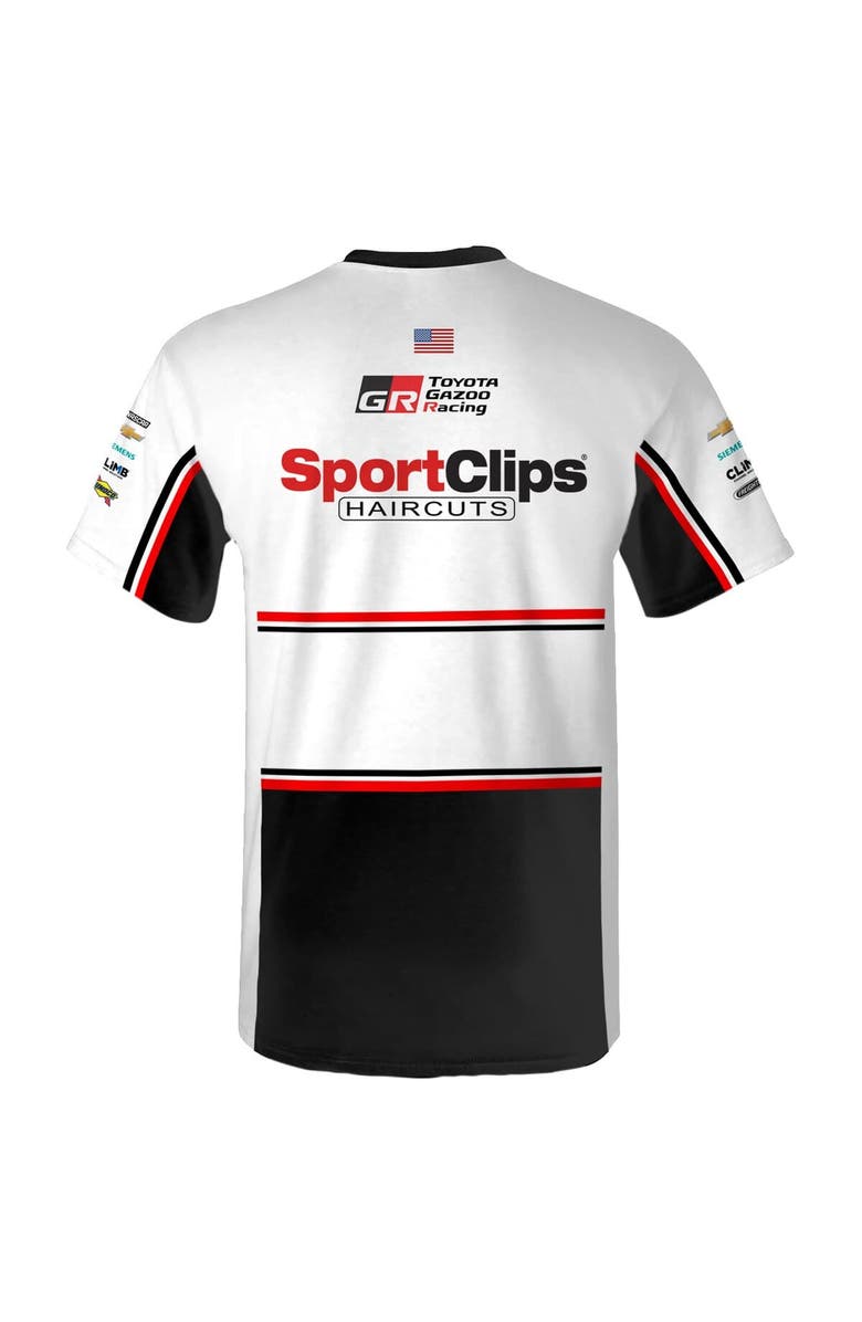JOE GIBBS RACING TEAM COLLECTION Men's Joe Gibbs Racing Team Collection White Denny Hamlin SportClips Uniform T-Shirt, Alternate, color, White