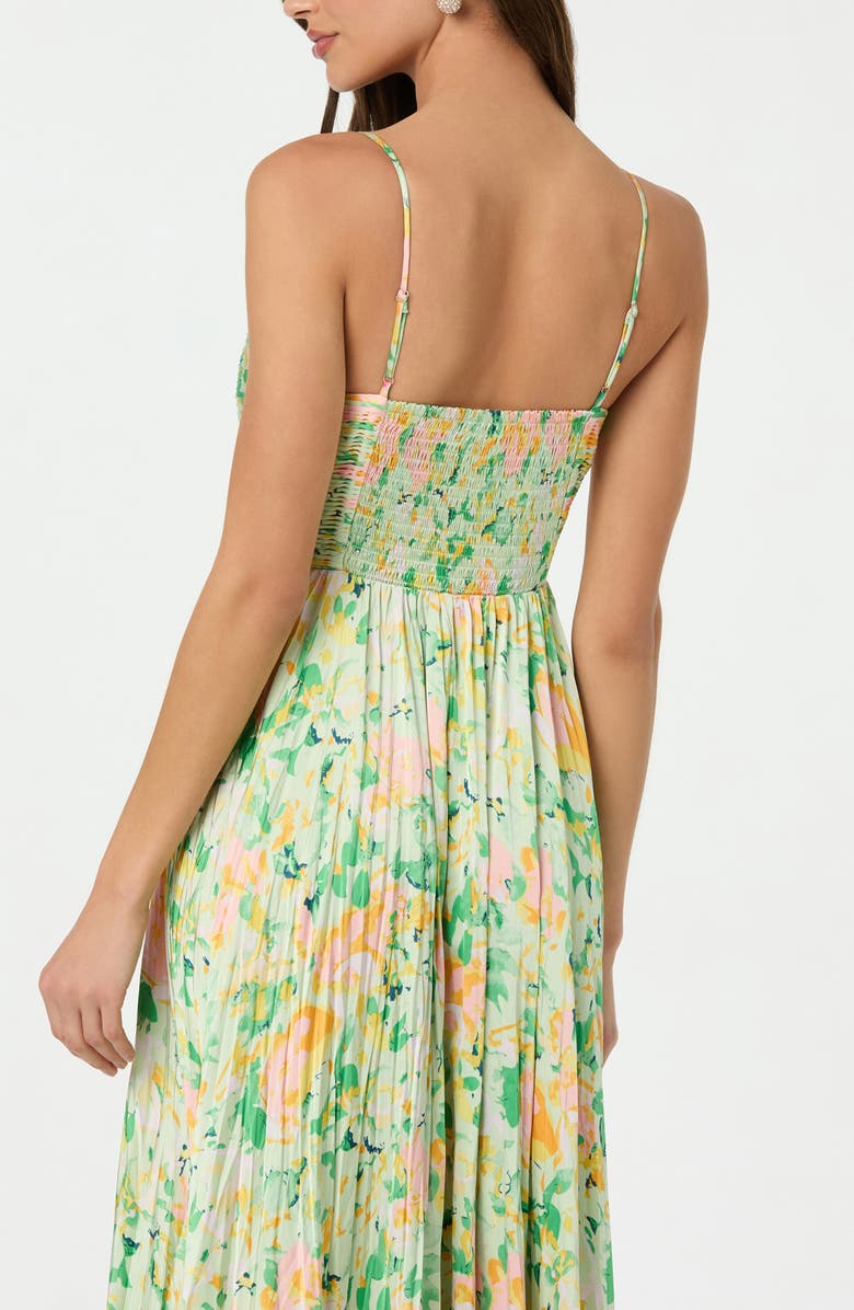ASTR the Label Maeve Midi Dress, Alternate, color, Light Green Floral
