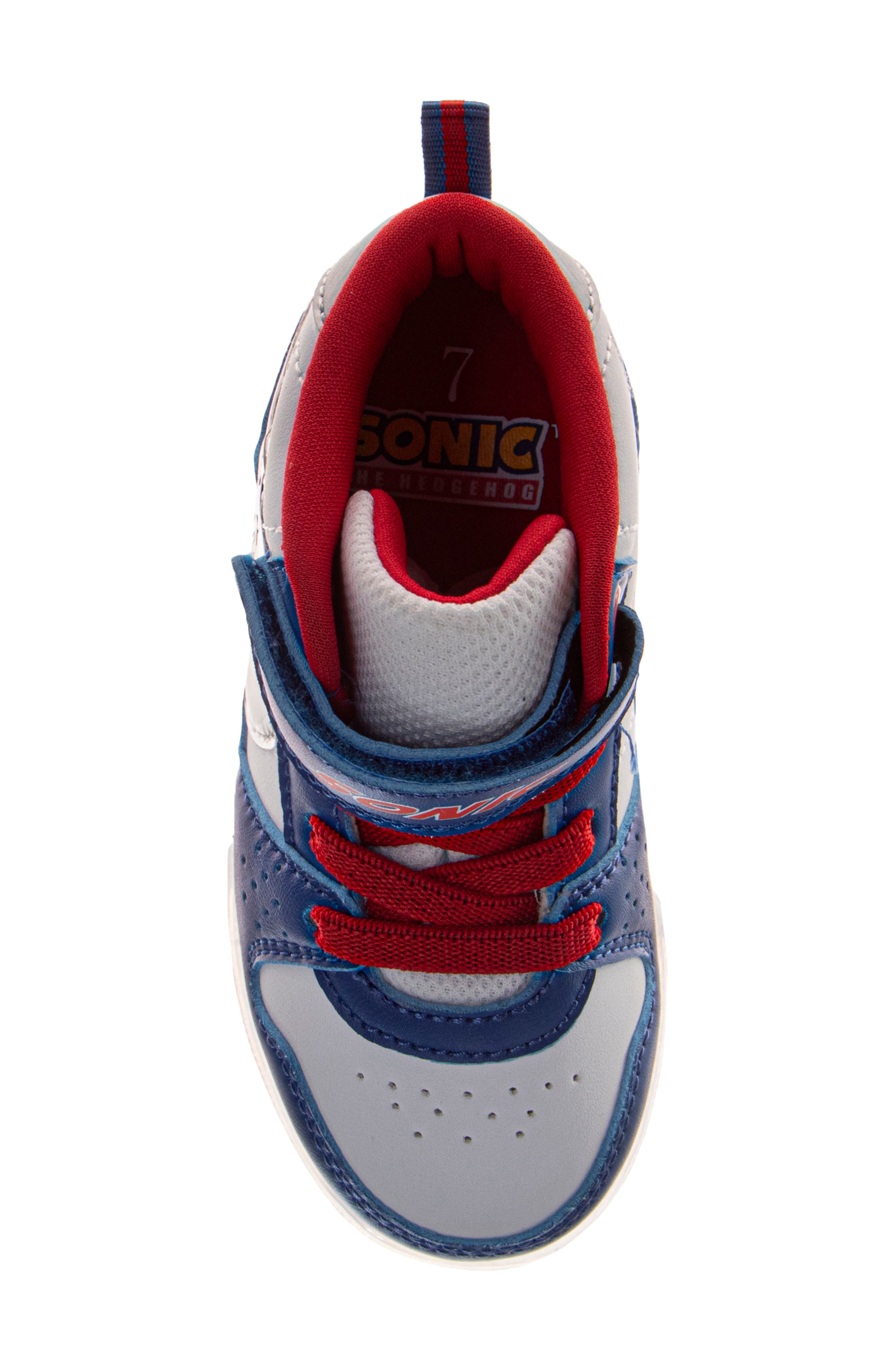 JOSMO Kids' Sonic the Hedgehog High Top Sneaker, Alternate, color, Blue