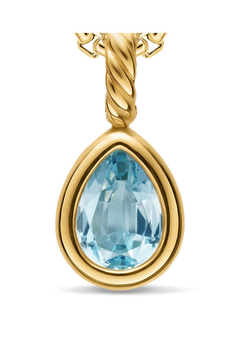 David Yurman Mini Pear Cut Enhancer, Alternate, color, Sky Blue Topaz