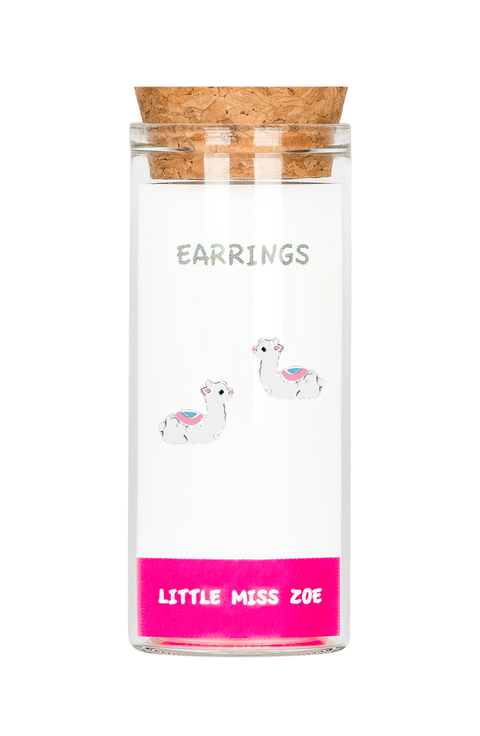 Kids' Sterling Silver Llama Stud Earrings in Gift Bottle
