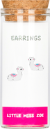 Little Miss Zoe Kids' Sterling Silver Llama Stud Earrings in Gift Bottle
