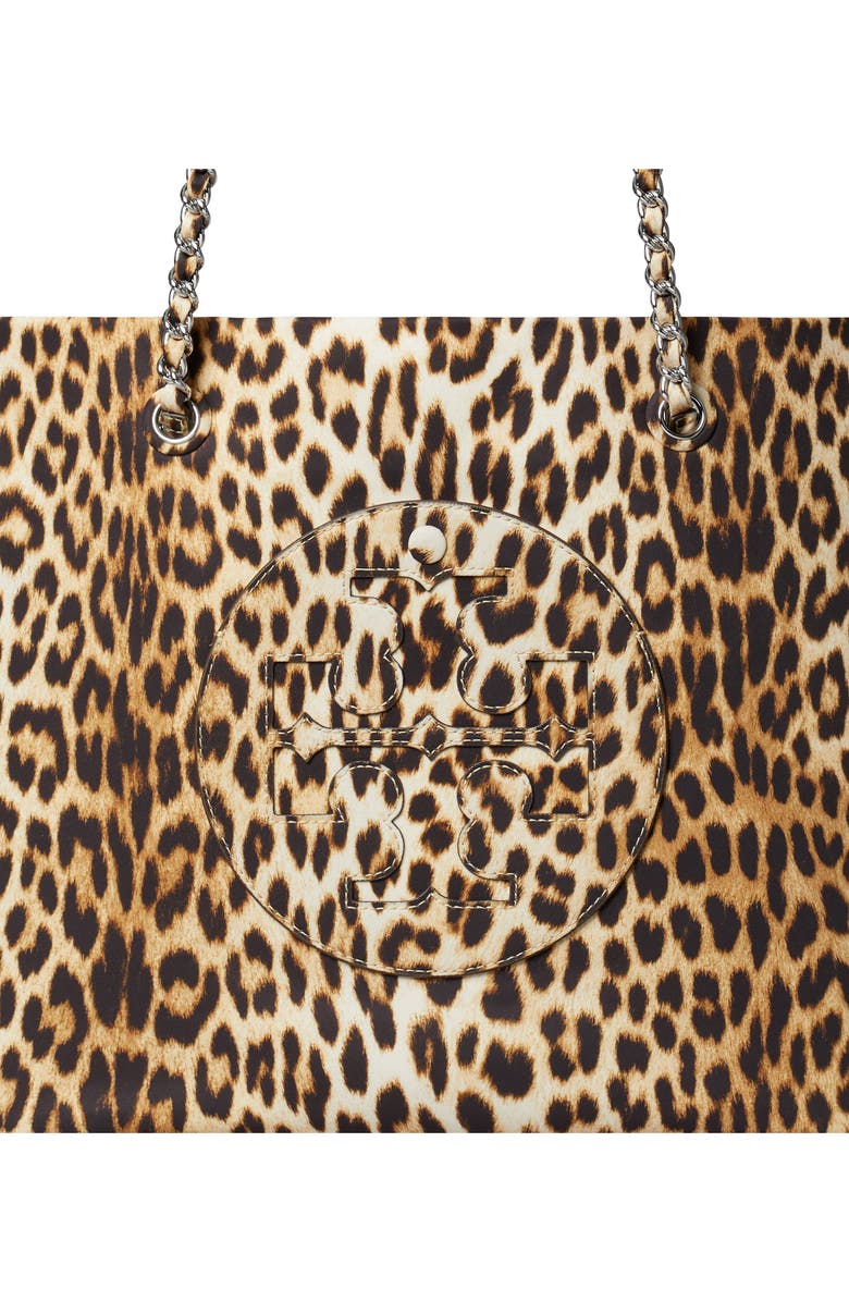 Tory Burch Ella Leopard Print Tote, Alternate, color,