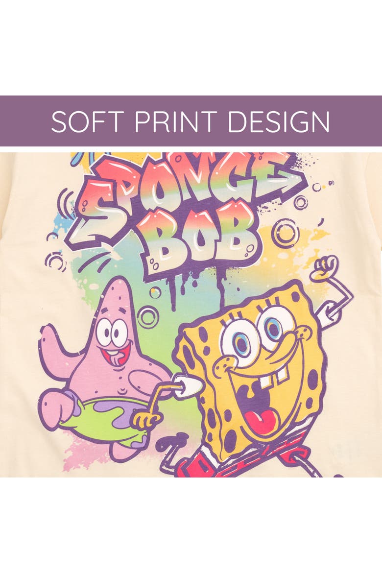 2-Piece Tee and Shorts Set, Alternate, color, SpongeBob Yellow Beige