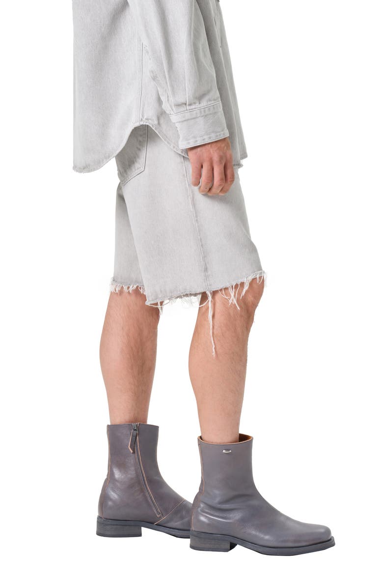 Anson Raw Hem Denim Shorts, Alternate, color, COIN