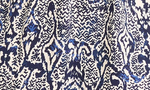 The Good Journey Ruffle Long Sleeve Dress In Blue