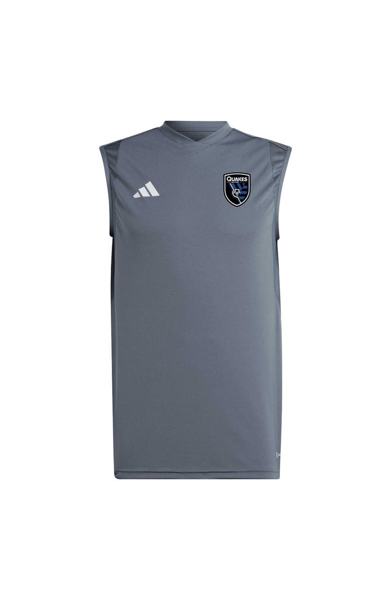 adidas Men's adidas Gray San Jose Earthquakes 2023 On-Field Sleeveless Training Jersey, Alternate, color, Gray