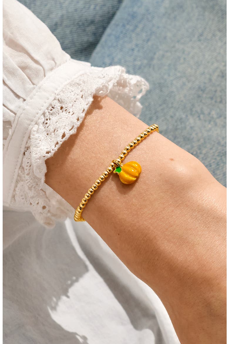A Little Vibes 'Hello Pumpkin' Bracelet, Alternate, color, Gold Plated
