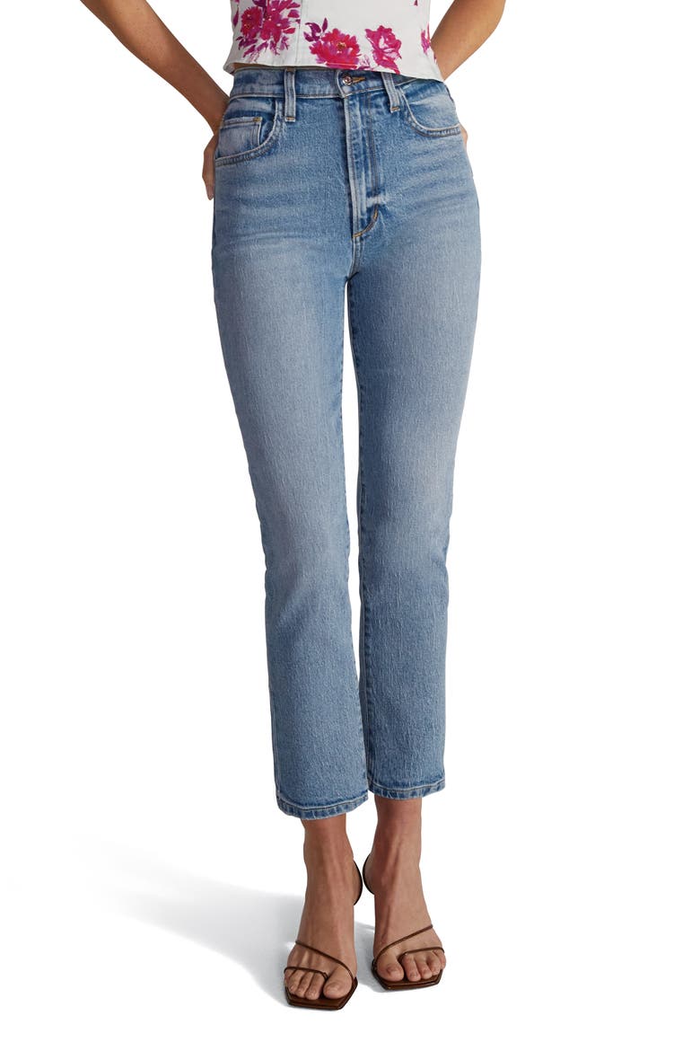 The Valentina High Waist Crop Cigarette Jeans, Main, color, SANTIAGO