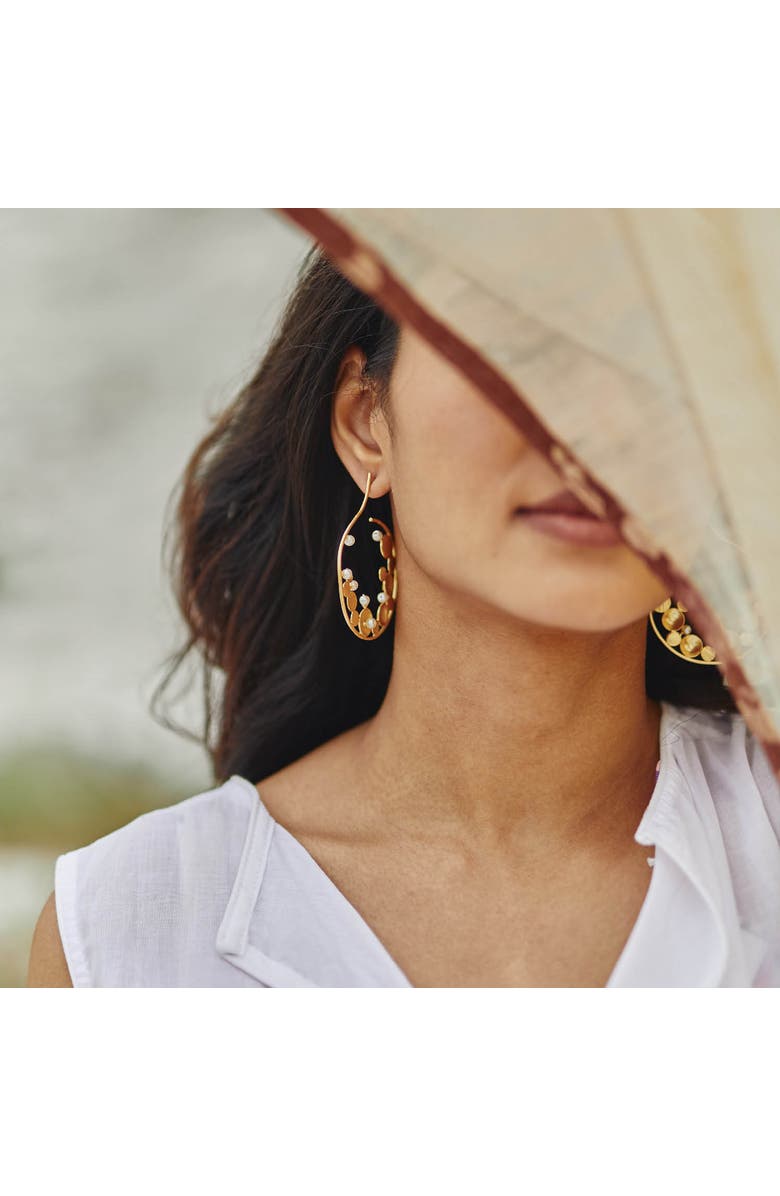 Dhwani Bansal AERO HOOPS, Alternate, color, Gold Plated