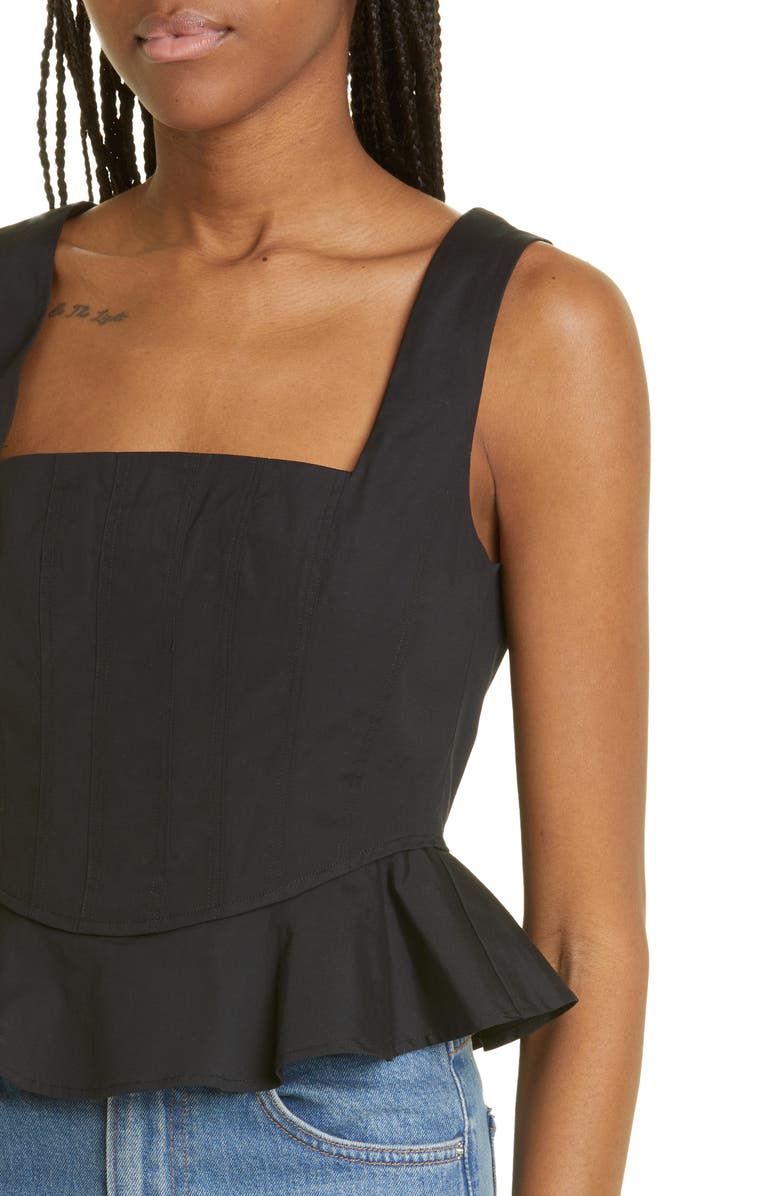 Veronica Beard Nikolette Ruffle Hem Tank, Alternate, color, 