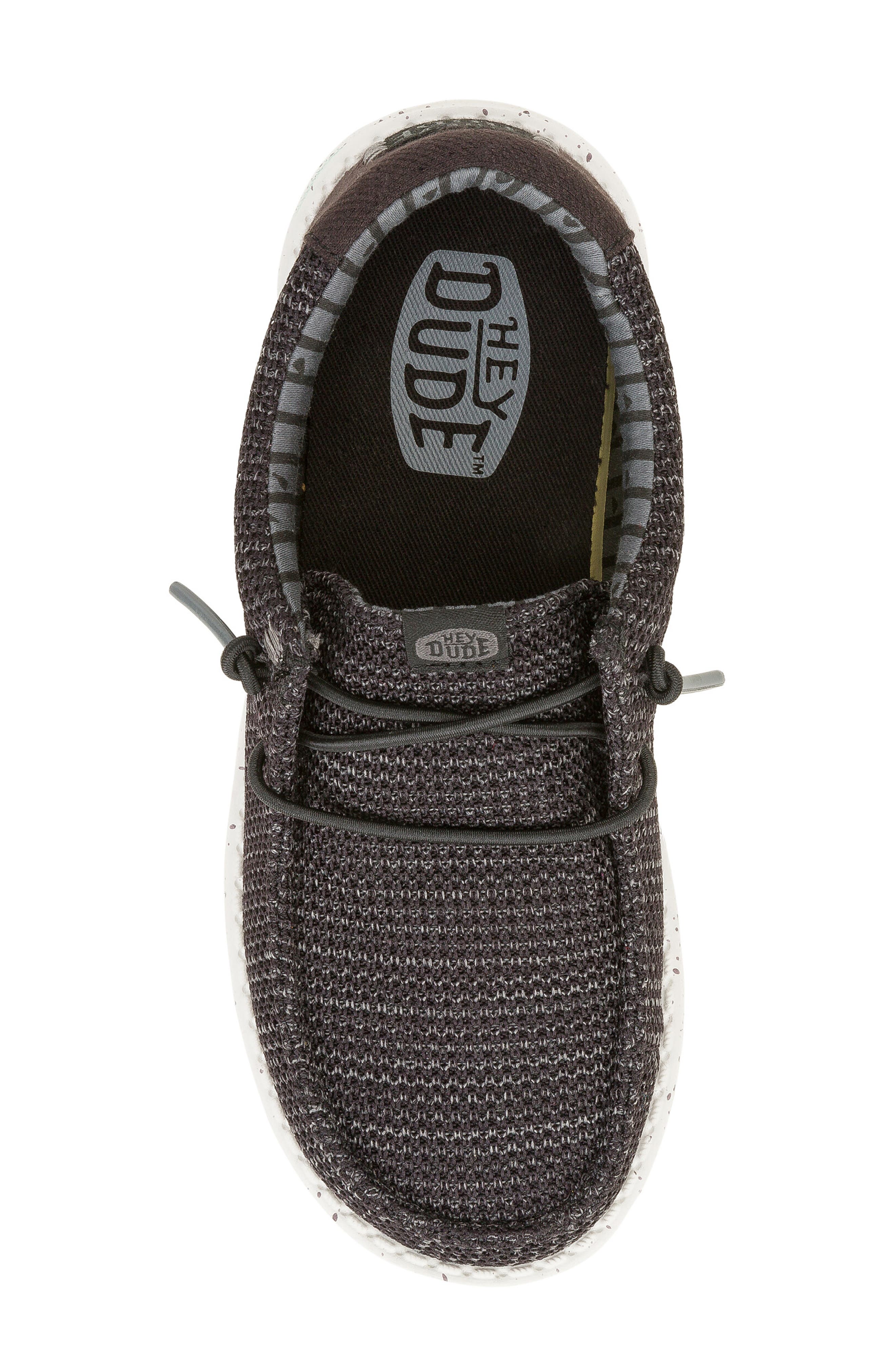 Kids' Wally Y Stretch Sox Slip-On, Alternate, color, BLACK/ WHITE