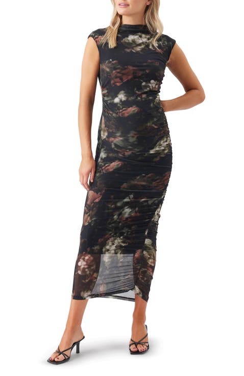 Vella Printed Mesh Maternity Dress
