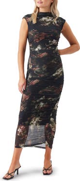 Ripe Maternity Vella Printed Mesh Maternity Dress