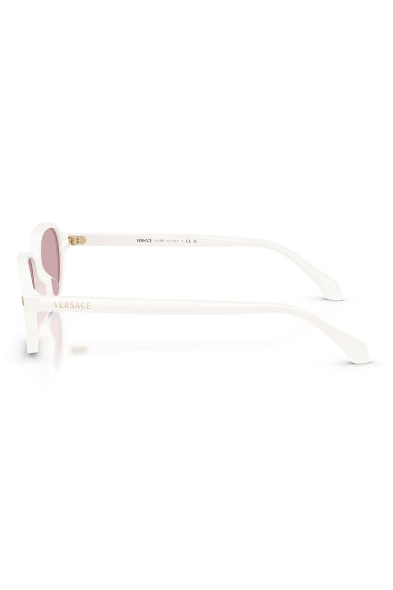53mm Pillow Sunglasses, Alternate, color, WHITE TALC / PINK MIRROR GOLD