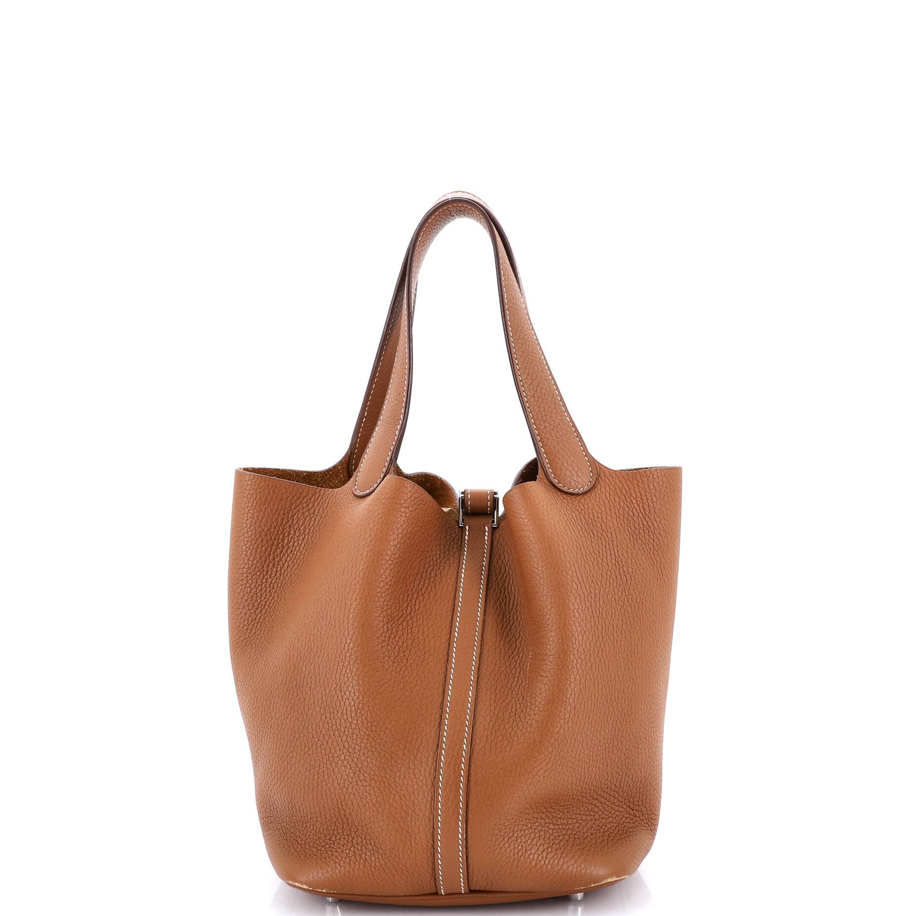 Pre-Owned Hermes Picotin Lock Bag Clemence MM, Alternate, color, Gold