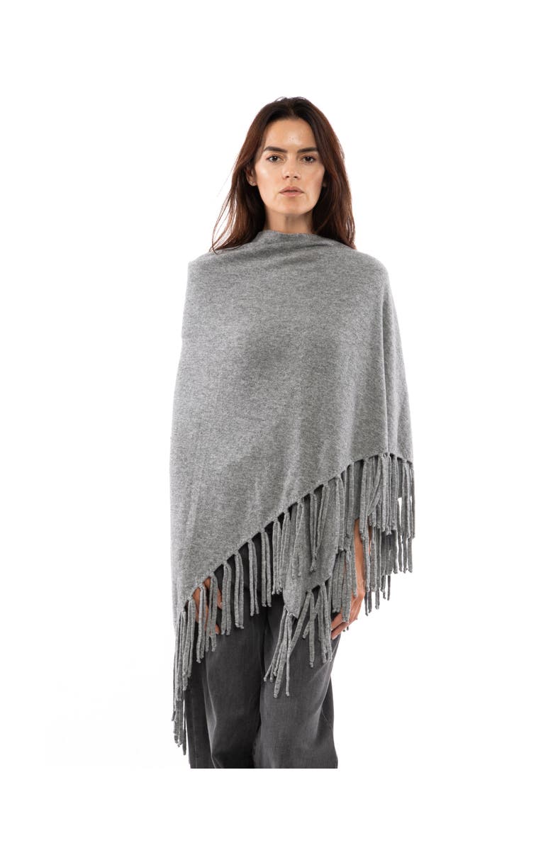 Monticelli Cashmere Pure Cashmere Fringe Wrap, Alternate, color, Camel