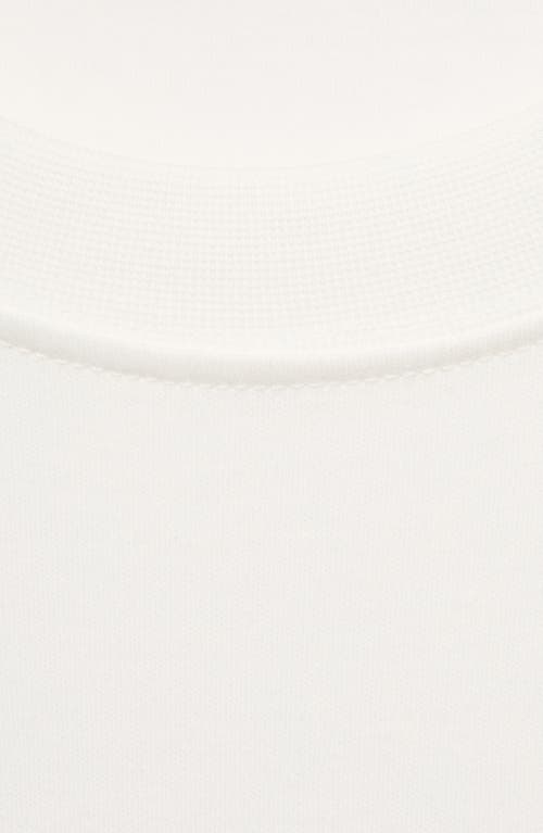Mango Regular Fit Medium Weight Cotton T-shirt In White