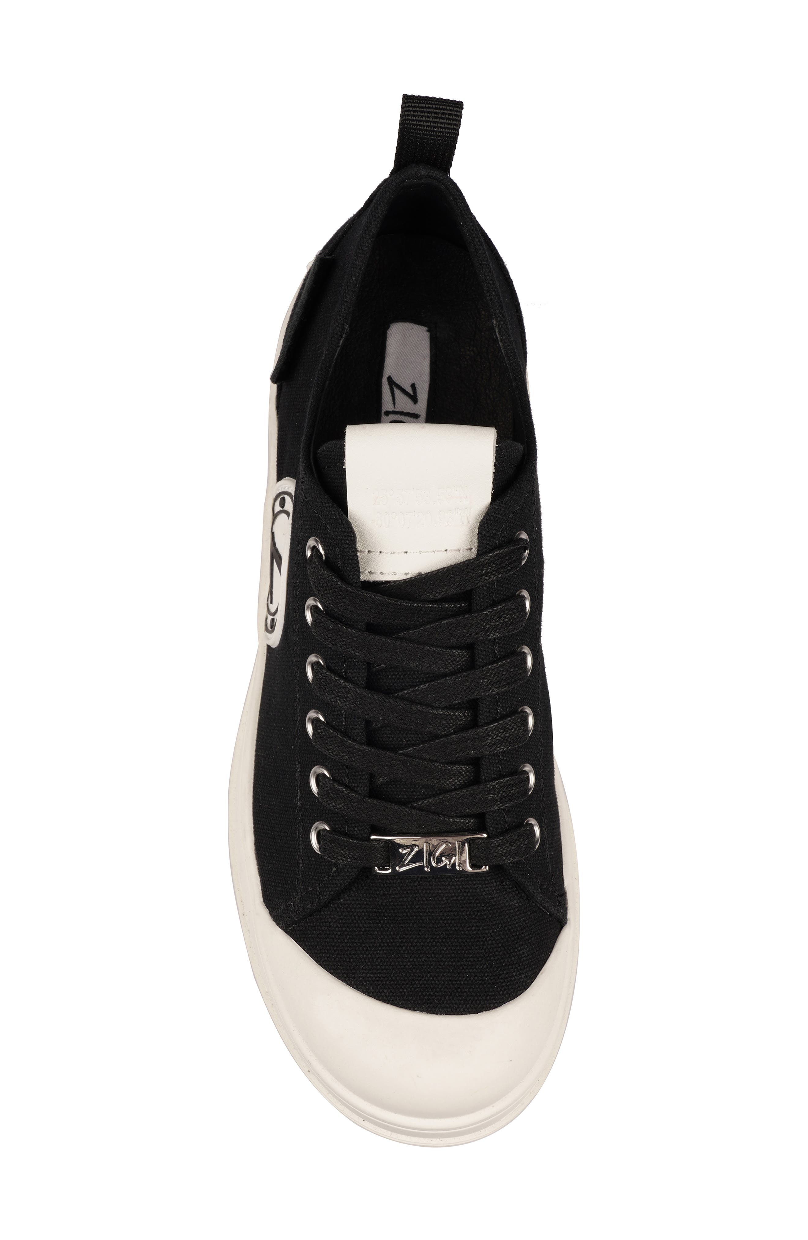 ZIGI Federika Platform sneaker, Alternate, color, Black Canvas