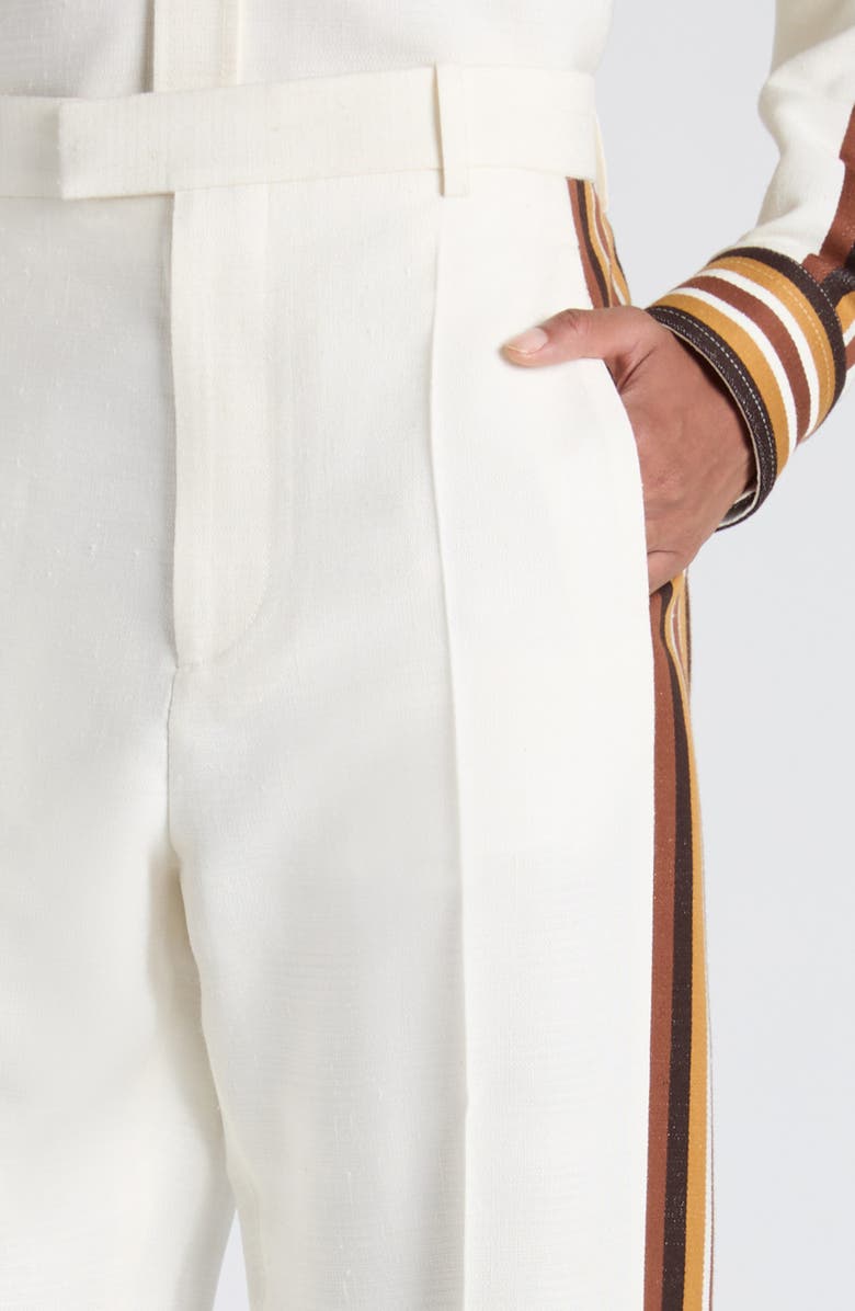 Bottega Veneta Sport Stripe Straight Leg Trousers, Alternate, color,