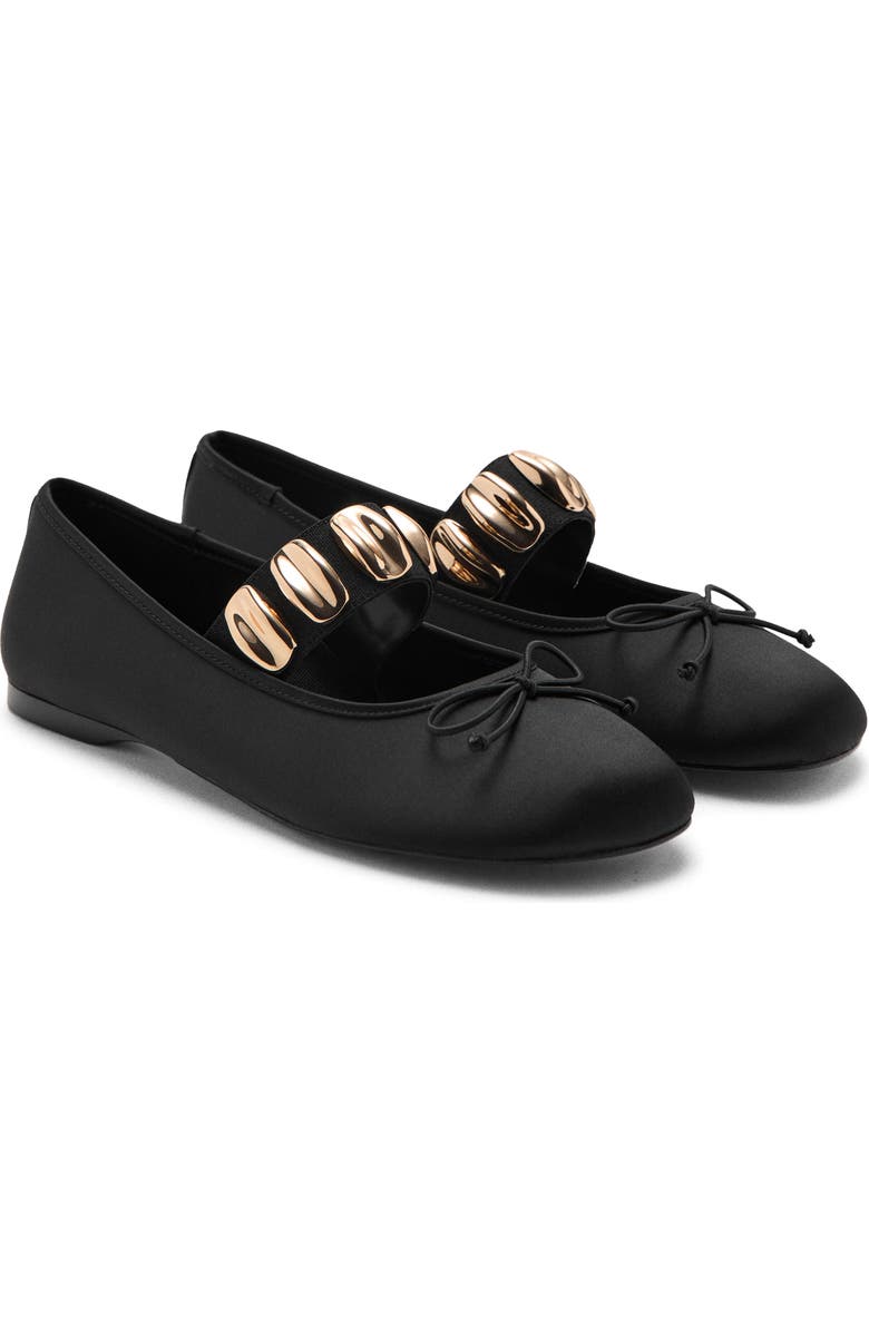 MANGO Mary Jane Ballet Flat, Main, color, Black
